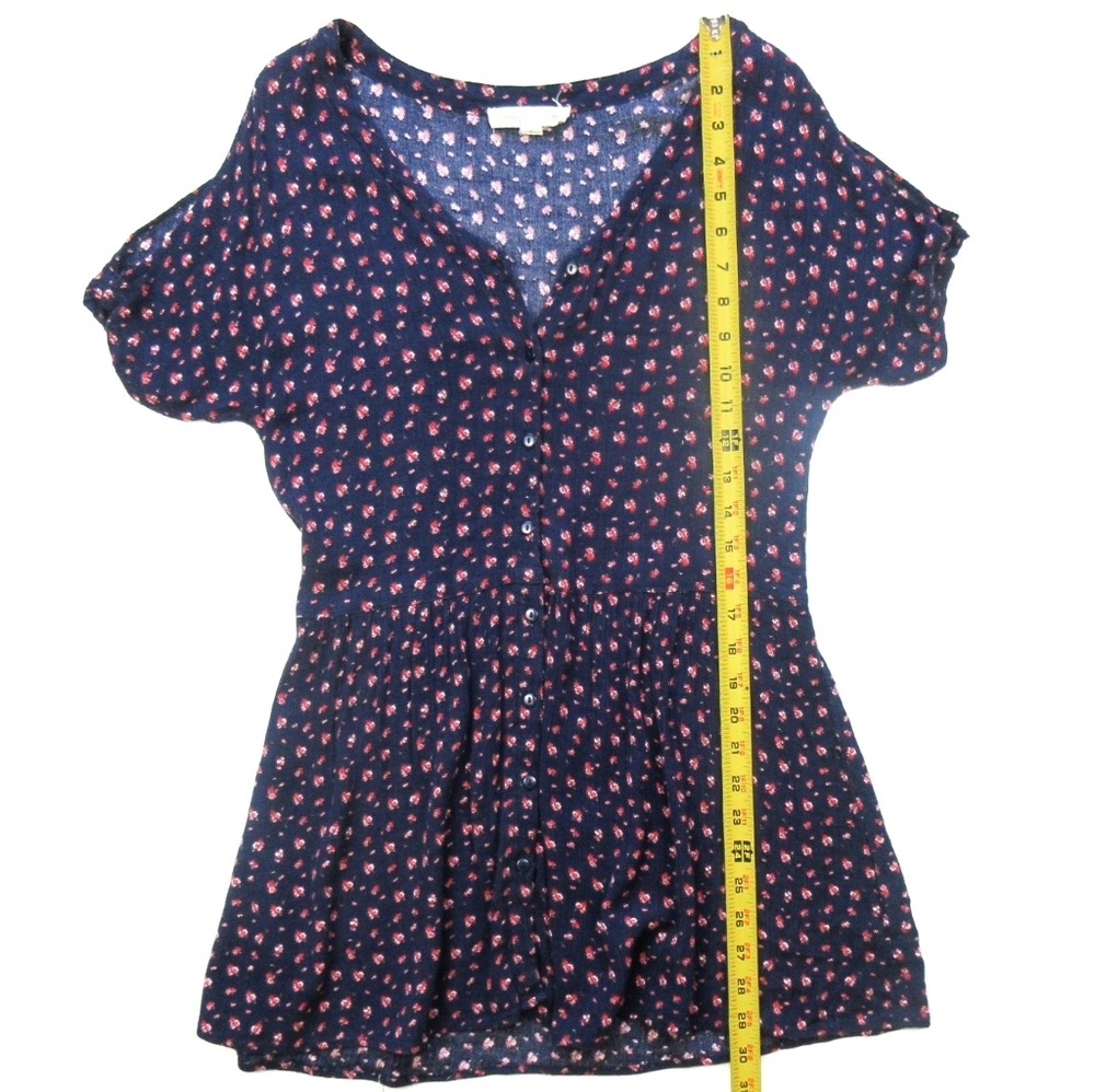 Staring At Stars Button Down Dress Peakaboo Sleeve Floral Small - Picture 5 of 7